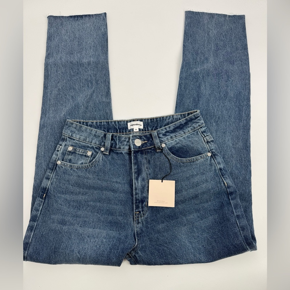 superdown Blue Straight Leg Jeans
